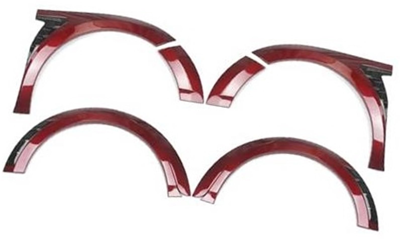 Jodriva for Toyota, Camry SE XSE 2018-2022 Sport Auto Rad Flares Trim Wide Body Arch Augenbraue Abdeckung Stirn kotflügel Kit Kotflügelverbreiterung(Red) von Jodriva