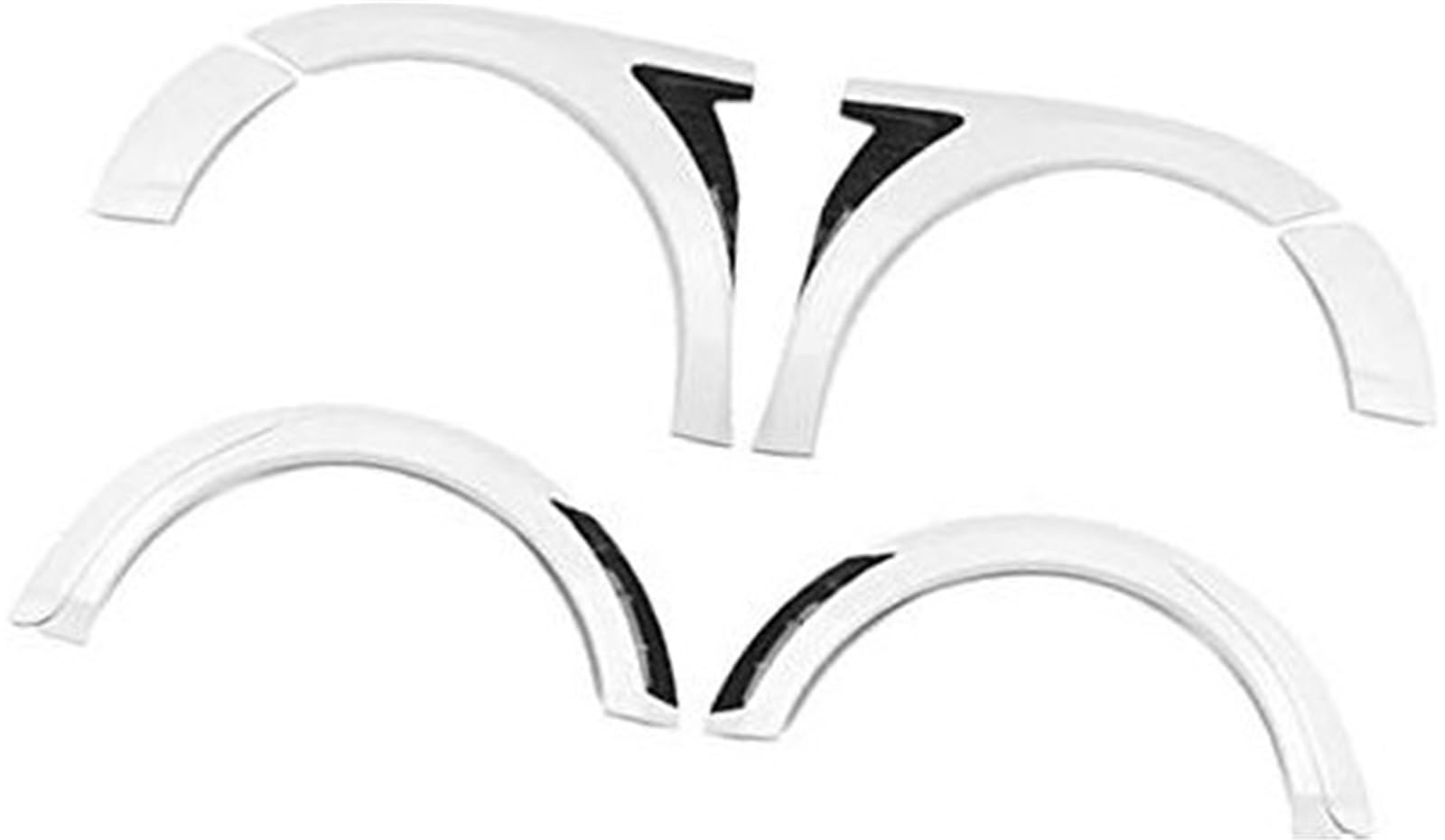 Jodriva for Toyota, Camry SE XSE 2018-2022 Sport Auto Rad Flares Trim Wide Body Arch Augenbraue Abdeckung Stirn kotflügel Kit Kotflügelverbreiterung(White) von Jodriva