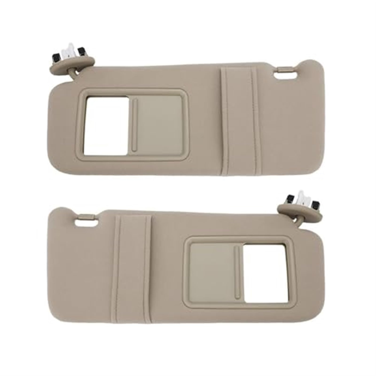 Jodriva for Toyota, for Camry 2007–2011, Auto-Sonnenblende, Sonnenblende, Schattenpaneel mit Schiebedach-Licht, Make-up-Spiegel 74310-06750-E0 Auto-Sonnenblendenbrett(Beige Left-Right) von Jodriva