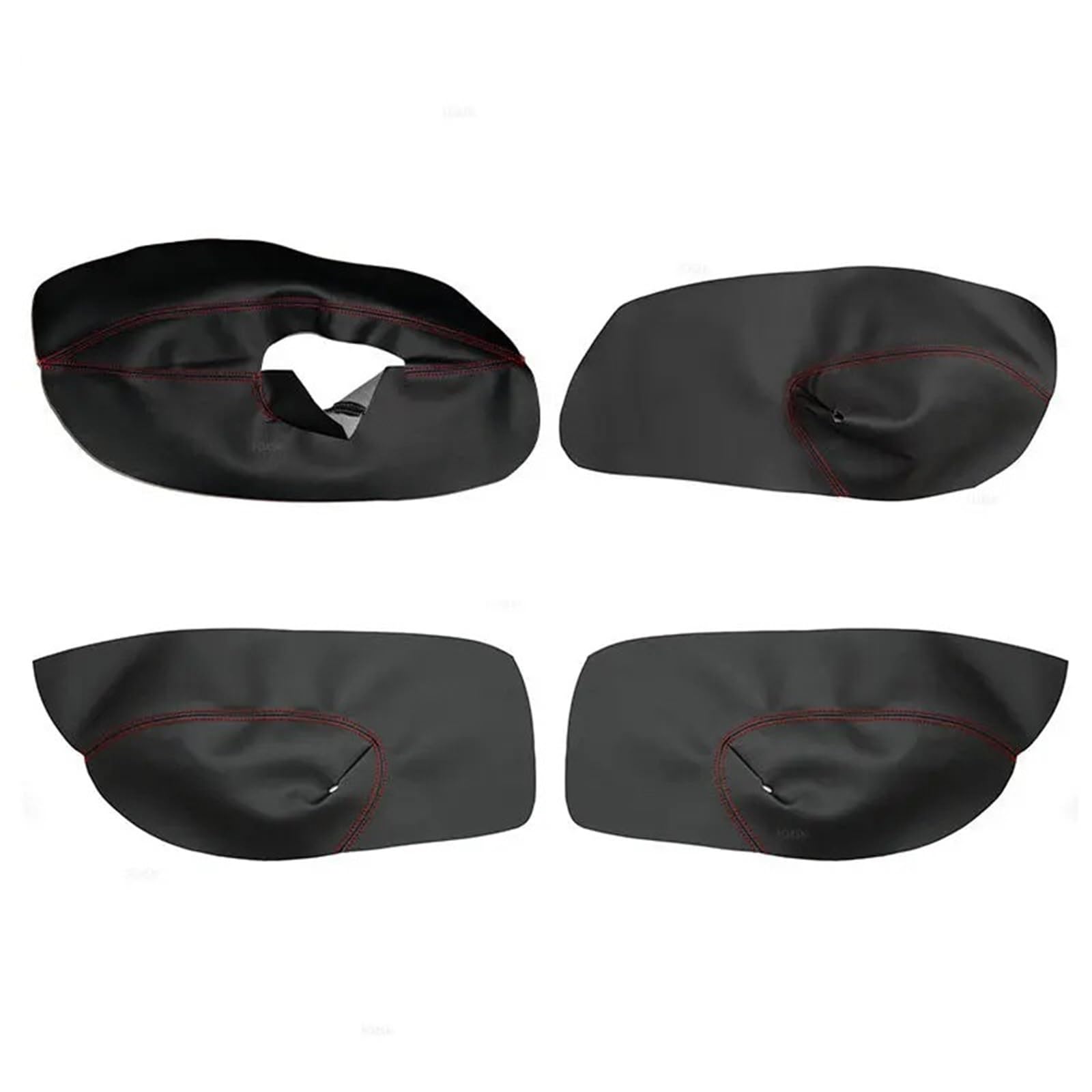 Jodriva for VW, for Golf, for MK4, for Bora, for Jetta, 1998 1999 2000 2001 2002 2003 2004 2005 Autotürverkleidung Armlehne Mikrofaser-Lederbezug Dekor Türinnenverkleidung(Black-red line,LHD) von Jodriva