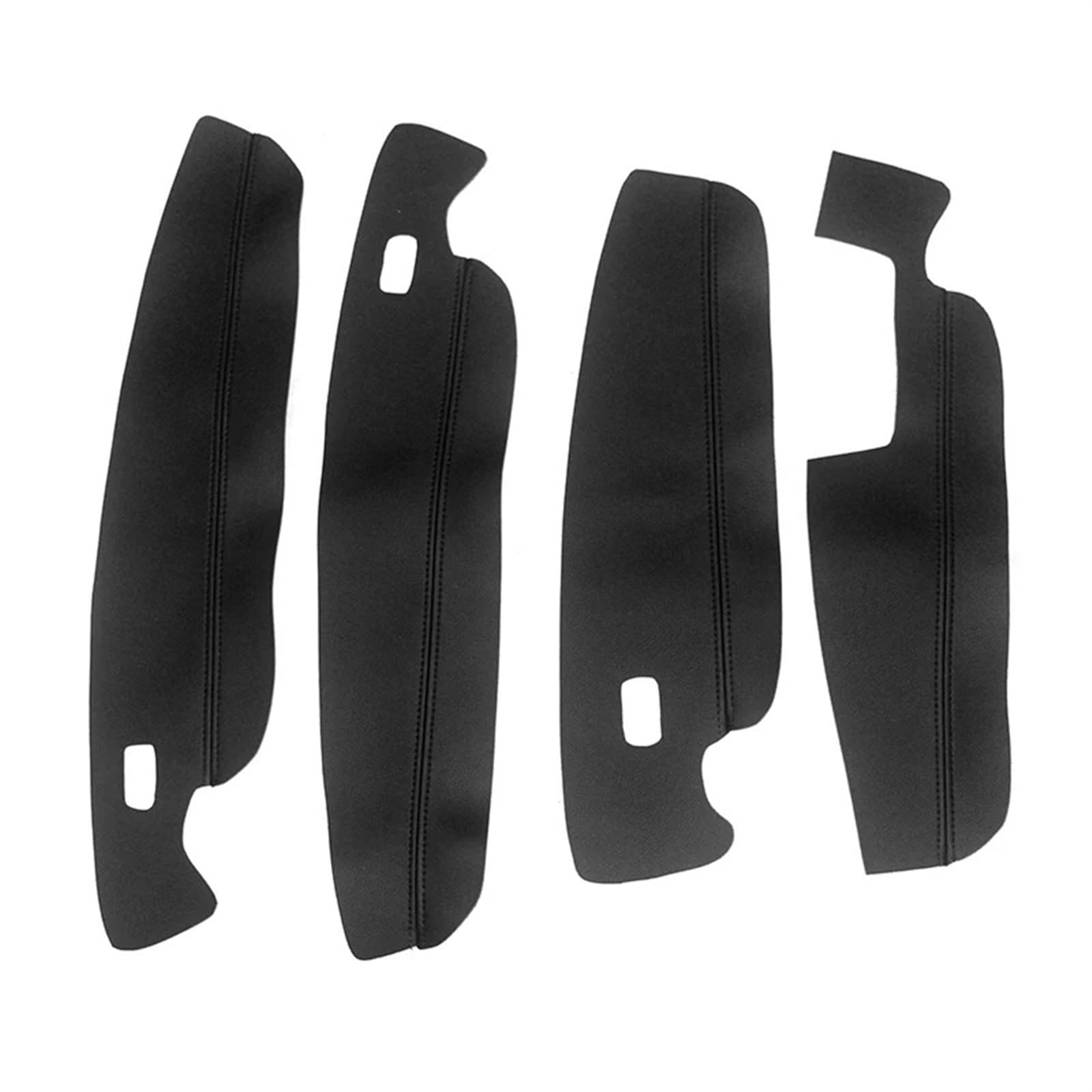 Jodriva for VW, for Touran 2016 2017 2018, 4 Stück, Auto-Innentürverkleidungen, Schutz/Türarmlehnenverkleidung, Mikrofaser-Lederbezug, Dekor Türinnenverkleidung(Door armrest Black) von Jodriva