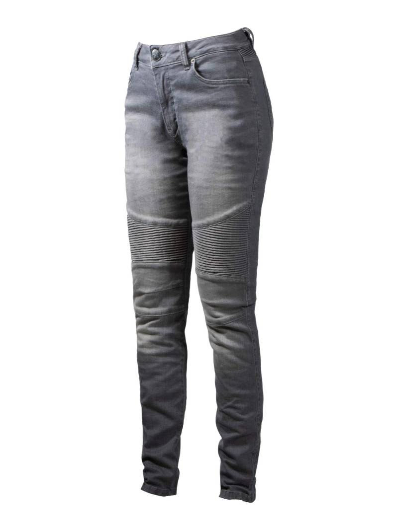 John Doe Betty XTM Motorrad Jeans Damen Stretch mit Protektoren Light Grey 31/34 von John Doe