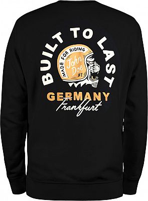 John Doe Built to Last, Sweatshirt - Schwarz/Weiß/Orange - 3XL von John Doe