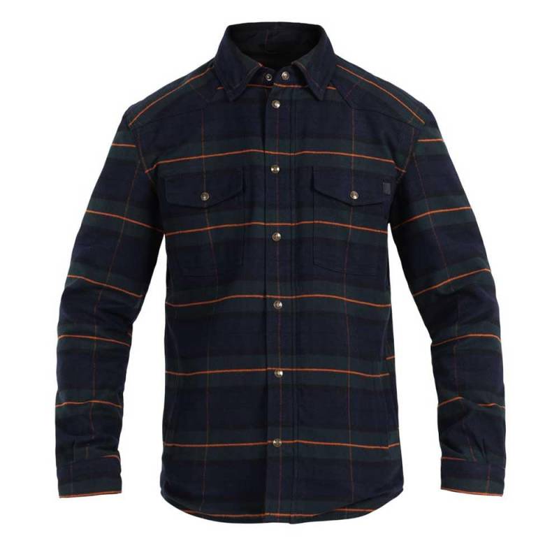 John Doe Motoshirt Vintage Motorrad Hemd, blau/grün, S von John Doe