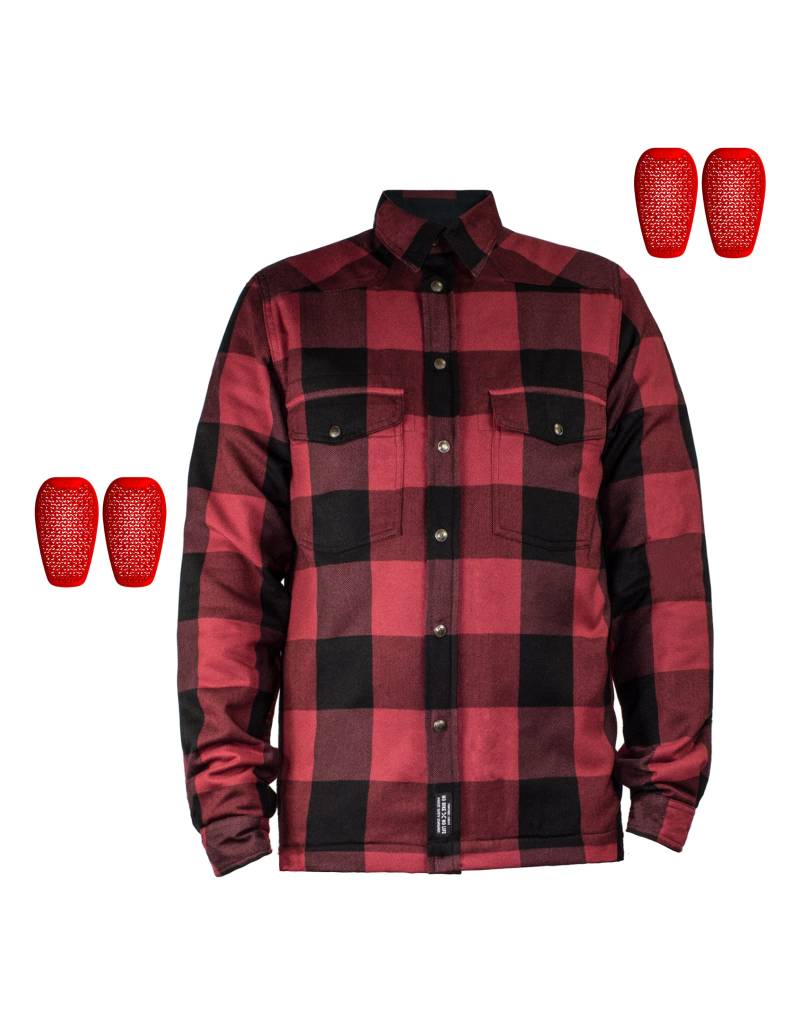 John Doe Motoshirt XTM Motorradjacke XTM Atmungsaktiv Motorrad Motoshirt Protektoren sind enthalten (Ellbogen und Schulter) Motoshirt Red rot xl von John Doe