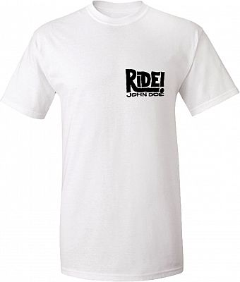 John Doe Ride, T-Shirt - Weiß/Schwarz - S von John Doe