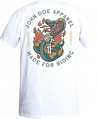 John Doe Snake II, T-Shirt - Weiß/Blau/Rot - 3XL von John Doe