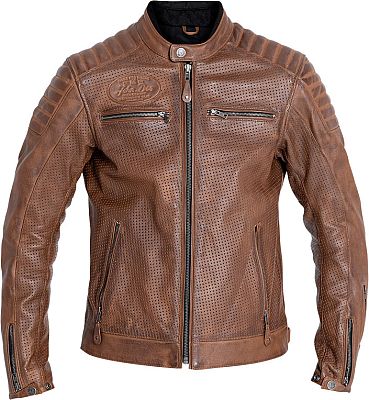 John Doe Storm, Lederjacke perforiert - Braun - XXL John Doe Storm, Lederjacke perforiert - Braun - XXL von John Doe
