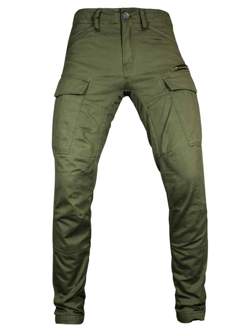 John Doe Stroker Cargo XTM Motorradhose Atmungsaktiv mit Protektoren Olive 34/34 von John Doe