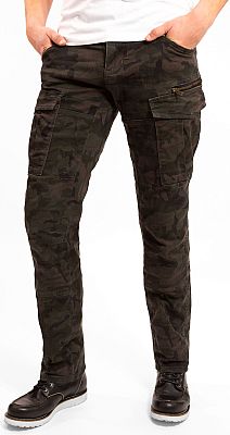 John Doe Stroker XTM, Cargohose - Schwarz/Dunkelgrün (Camouflage) - 32/36 von John Doe