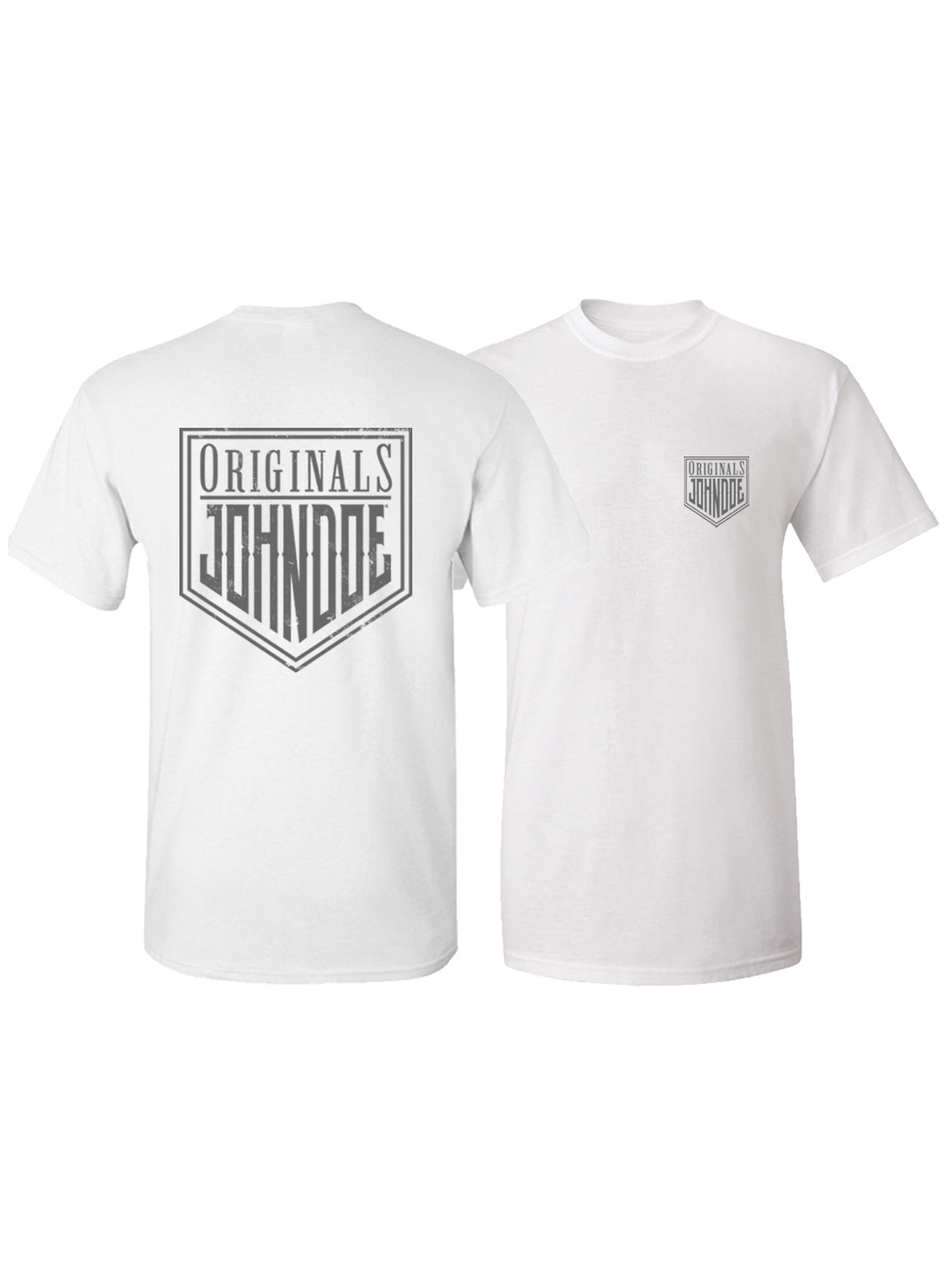 John Doe T-Shirt Men | T-Shirt für Sport oder Freizeit | Kurzarm | Rundhals | Comfort Fit, JDS6022-3XL, Original White, 3XL von John Doe