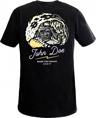 John Doe Wave, T-Shirt - Schwarz/Weiß/Lila - L von John Doe