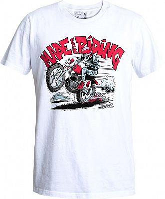 John Doe Wheel, T-Shirt - Weiß/Rot/Blau - XXL von John Doe