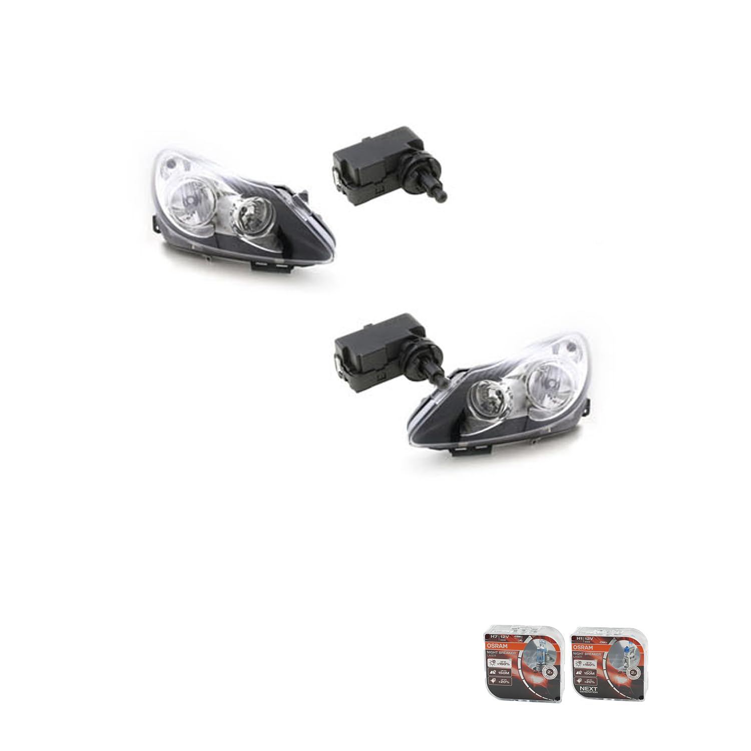 Johns, Scheinwerfer + Nightbreaker passend für Opel Corsa D L R schw./chr. Johns, Scheinwerfer + Nightbreaker passend für Opel Corsa D L R schw./chr. von Johns