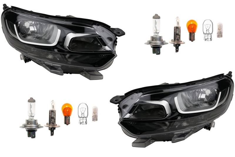 Johns, Scheinwerfer H7/H1 Links & Rechts Set passend für Opel Vivaro C & Leuchtmittel von Johns