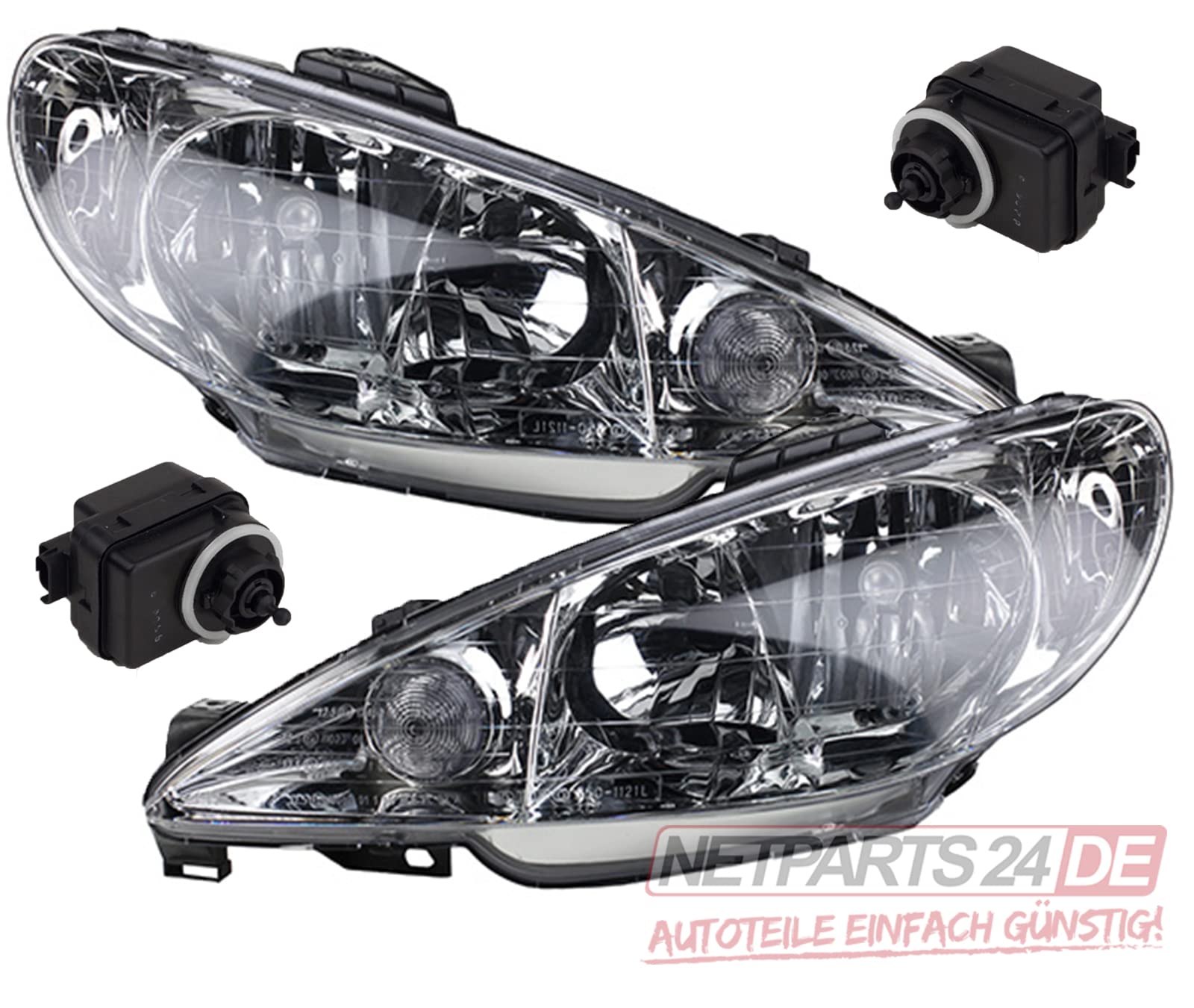 Johns, Scheinwerfer Satz passend für Peugeot 206 Scheinwerf. Set inkl. Stellmotor H7/H7 li+re ab 09/98- Johns, Scheinwerfer Satz passend für Peugeot 206 Scheinwerf. Set inkl. Stellmotor H7/H7 li+re ab 09/98- von Johns
