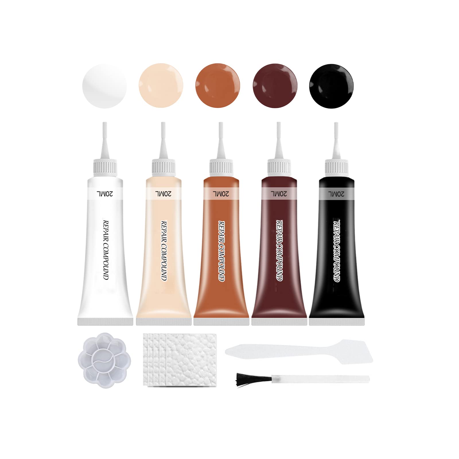 Lederreparatur Creme,Leder Reparatur Set,5 Farben Mischbare Lederreparatursets,Flüssigleder Lederreparaturgel,Leder Restaurator,Flüssigleder für Sofa, Lederjacke, Autositz, Schuhe, Mäntel Lederreparatur Creme,Leder Reparatur Set,5 Farben Mischbare Lederreparatursets,Flüssigleder Lederreparaturgel,Leder Restaurator,Flüssigleder für Sofa, Lederjacke, Autositz, Schuhe, Mäntel von Joittey