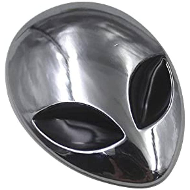 Jojomis 3D Auto Vollmetall Alien Head Logo Aufkleber Badge Emblem Auto Decals Creative von Jojomis