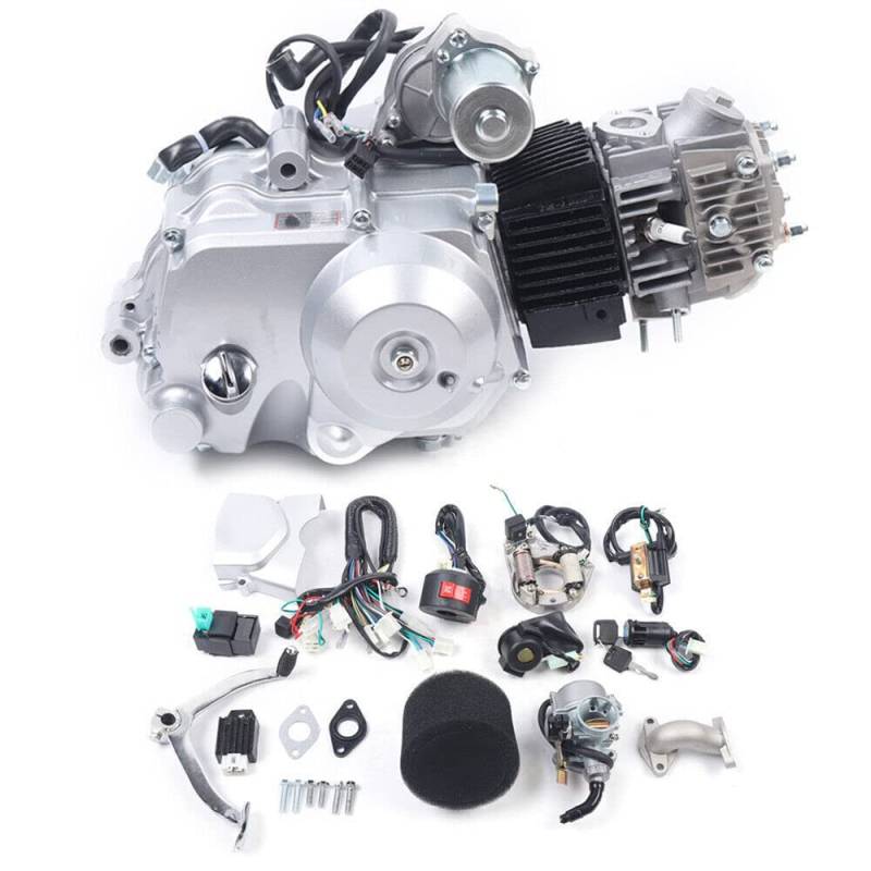 125CC Viertaktmotor, halbautomatischer Motor Motor mit Rückwärtsgang, halbautomatischer ATV Motor, halbautomatischer und Rückwärtsgang Motor Motor für ATV Four Wheeler Buggy Kart. von Jolre