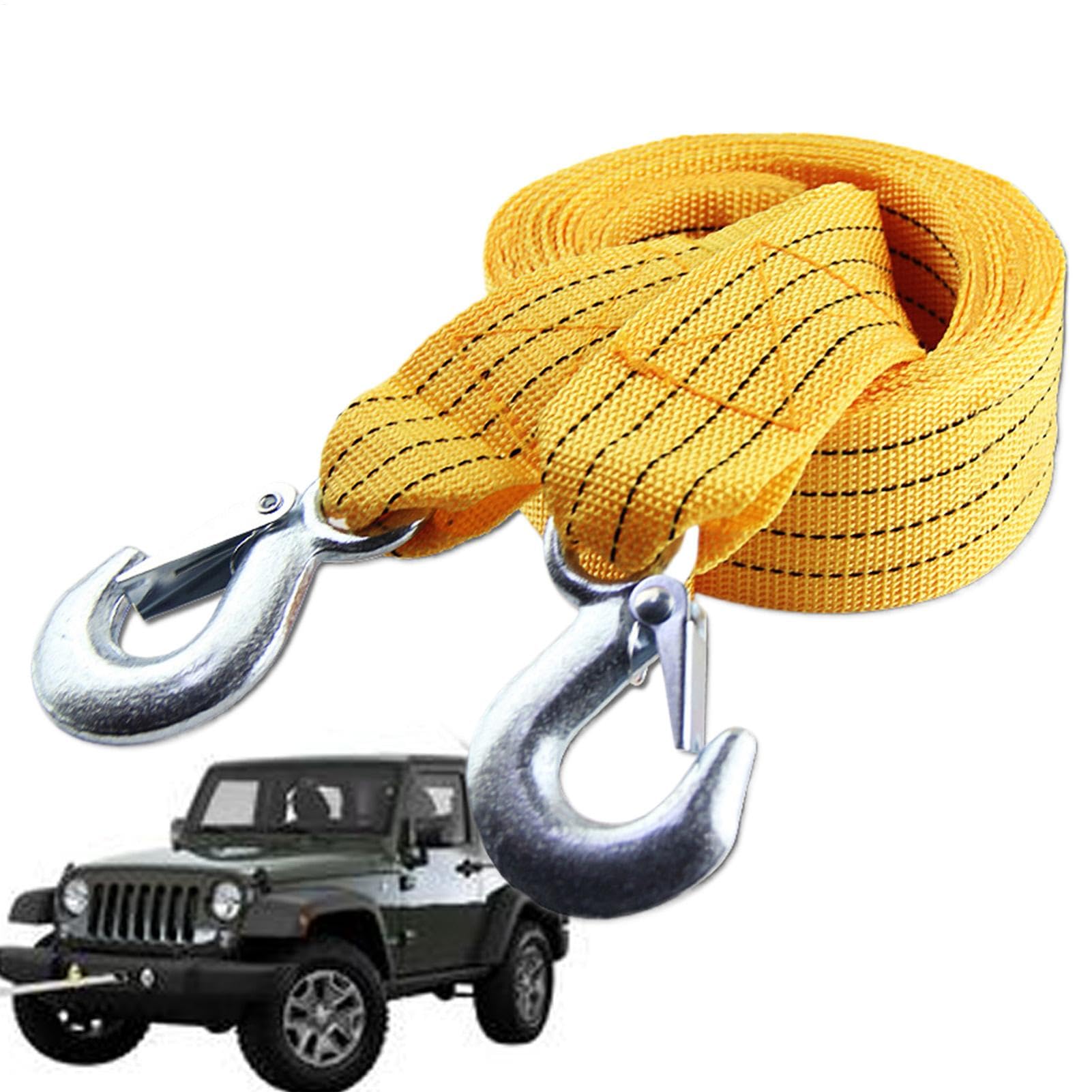 /5M Abschleppseil Auto, 5 Tonnen Nylon Abschleppseil Pkw mit Haken, Gelbes Sicherungs Zugband Abschleppkabel, Dicker und Breiter Nylon Notfall Abschleppgurt für Abschleppen und zur Rettung von Autos /5M Abschleppseil Auto, 5 Tonnen Nylon Abschleppseil Pkw mit Haken, Gelbes Sicherungs Zugband Abschleppkabel, Dicker und Breiter Nylon Notfall Abschleppgurt für Abschleppen und zur Rettung von Autos von Jongyumo
