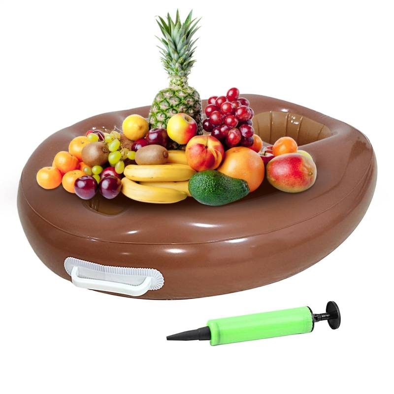 Swimmingpool Drink Floats, 9 Löcher Aufblasbare Getränkahalter, Ausgestattet Mit Einer Luftpumpe, Hochwertiges PVC-Material, Hält Tassen, Dosen Oder Wasserflaschen, Für Outdoor Summer Swimming Beach P von Jongyumo