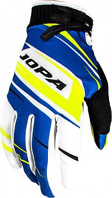 Jopa MX-7, Handschuhe Kinder - Blau/Neon-Gelb - M von Jopa