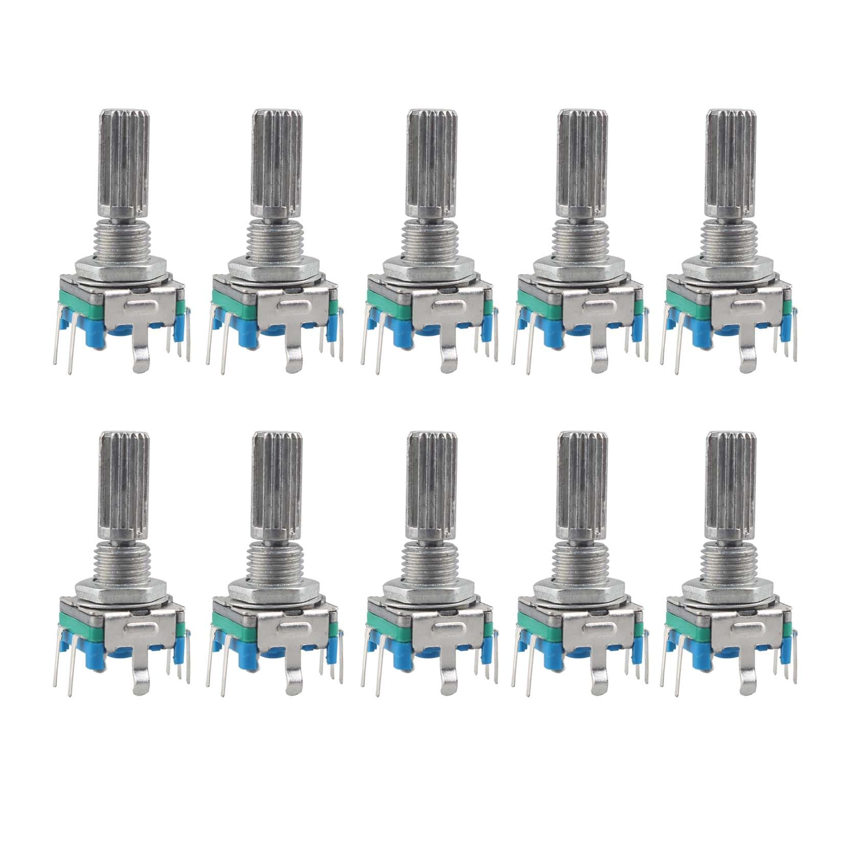 Jopto 10 Stück 360 Grad Rotary Encoder Modul EC11 Digital Potentiometer Drehgeber Drehwinkelgeber 5 Pin mit Schalter für Automobilelektronik Multimedia Audio 20mm Jopto 10 Stück 360 Grad Rotary Encoder Modul EC11 Digital Potentiometer Drehgeber Drehwinkelgeber 5 Pin mit Schalter für Automobilelektronik Multimedia Audio 20mm von Jopto