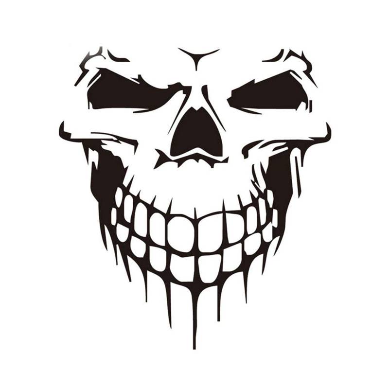 Josenidny Autoaufkleber Autotattoo Totenkopf Skelett GroßEr Dekorativer Sticker (Schwarz) von Josenidny