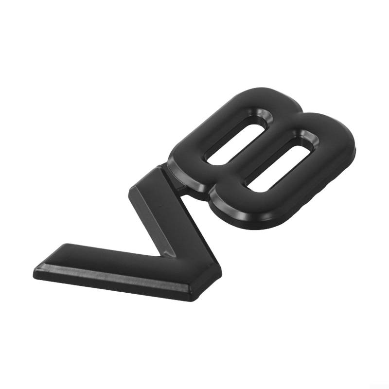 Jotekonoby Metall V8 Auto Motor Badge Emblem Selbstklebend Dekoratives Namensschild Für Autos Motos Fahrrad Auto Styling Dekoratives Zubehör (Schwarz) von Jotekonoby