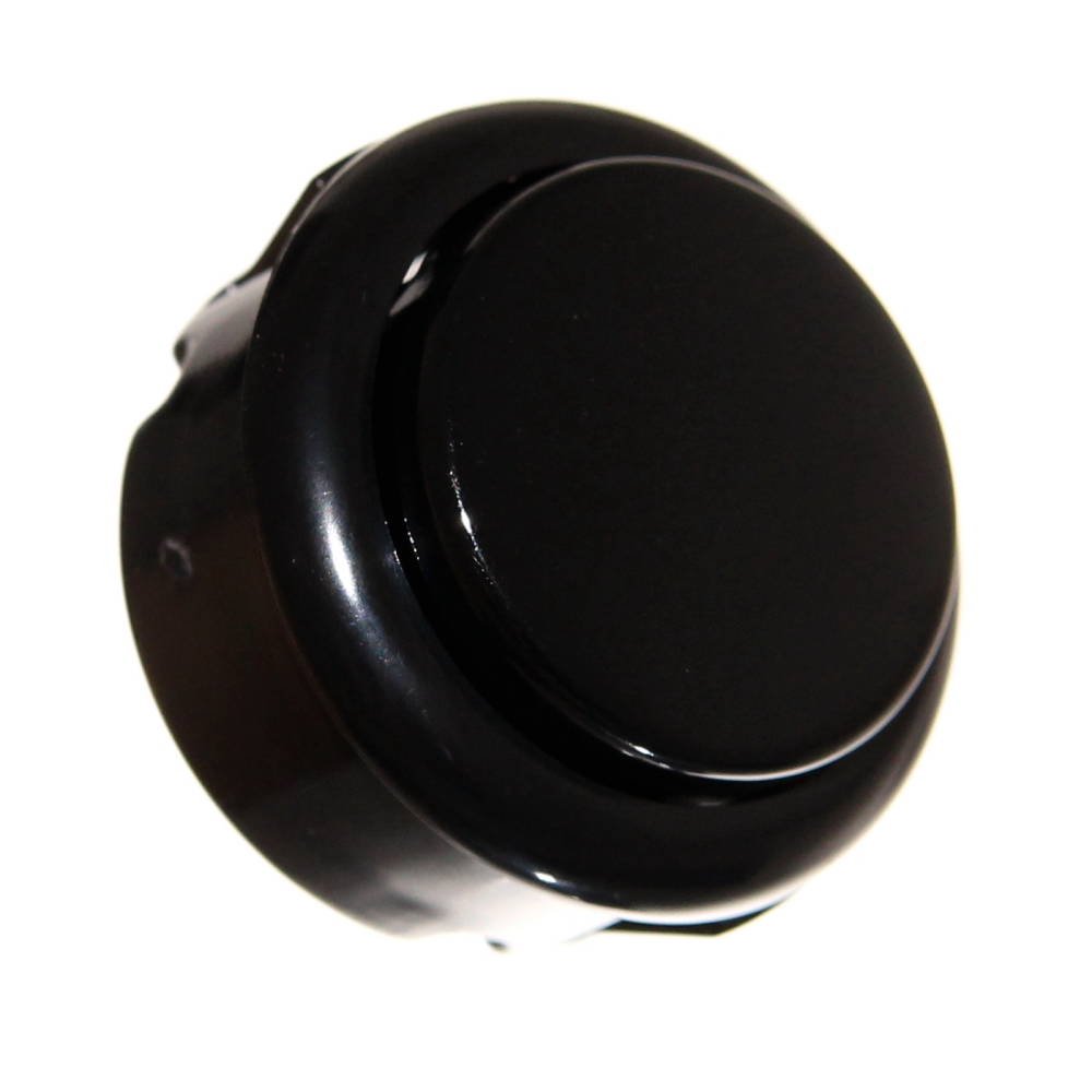 1x Black 33mm Tastergehäuse Schwarz mit Microswitch Rund Einbau Push-Button Spielzeugautomat Reparatur Neu Joy-Button von Joy-Button
