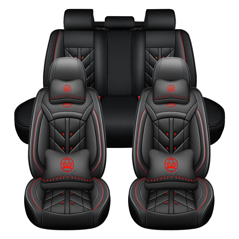 JoyRozTek Autositzbezüge Für Mitsubishi Outlander 2005-2026 PU Leder Komplettset Auto-Schonbezüge, Airbag-freundlich, Autositzbezug Set& Kopfstützenbezügen, ZT06, Schwarz JoyRozTek Autositzbezüge Für Mitsubishi Outlander 2005-2026 PU Leder Komplettset Auto-Schonbezüge, Airbag-freundlich, Autositzbezug Set& Kopfstützenbezügen, ZT06, Schwarz von JoyRozTek