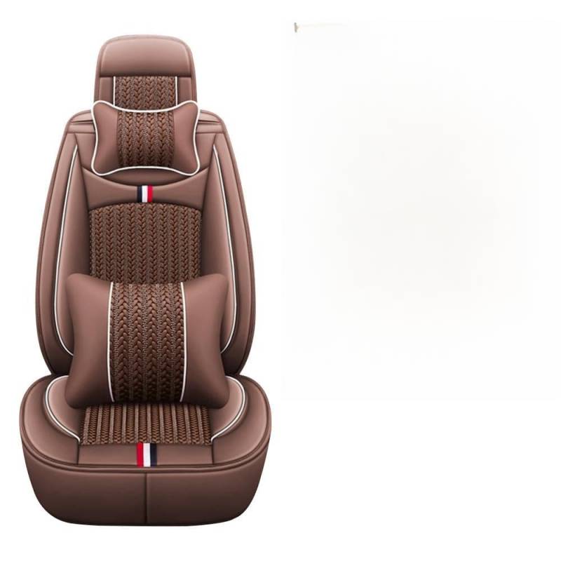 JoyRozTek Autositzbezüge Für Renault Captur Hybrid PU Leder Komplettset Auto-Schonbezüge, Airbag-freundlich, Autositzbezug Set& Kopfstützenbezügen, ZT05,Kaffeebraun von JoyRozTek