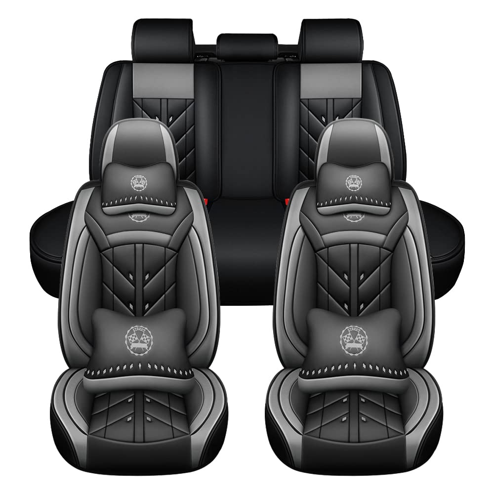 JoyRozTek Autositzbezüge Für Suzuki Ignis PU Leder Komplettset Auto-Schonbezüge, Airbag-freundlich, Autositzbezug Set& Kopfstützenbezügen, ZT06, Schwarz & Grau JoyRozTek Autositzbezüge Für Suzuki Ignis PU Leder Komplettset Auto-Schonbezüge, Airbag-freundlich, Autositzbezug Set& Kopfstützenbezügen, ZT06, Schwarz & Grau von JoyRozTek