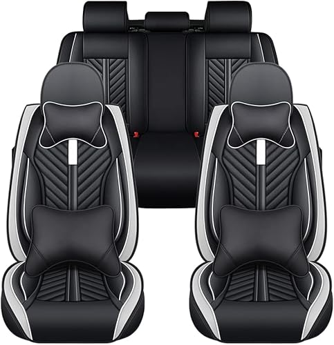 JoyRozTek Autositzbezüge Für Volvo XC60 XC 60 2008-2026 PU Leder Komplettset Auto-Schonbezüge, Airbag-freundlich, Autositzbezug Set& Kopfstützenbezügen, ZT08, Schwarz & Weiß JoyRozTek Autositzbezüge Für Volvo XC60 XC 60 2008-2026 PU Leder Komplettset Auto-Schonbezüge, Airbag-freundlich, Autositzbezug Set& Kopfstützenbezügen, ZT08, Schwarz & Weiß von JoyRozTek