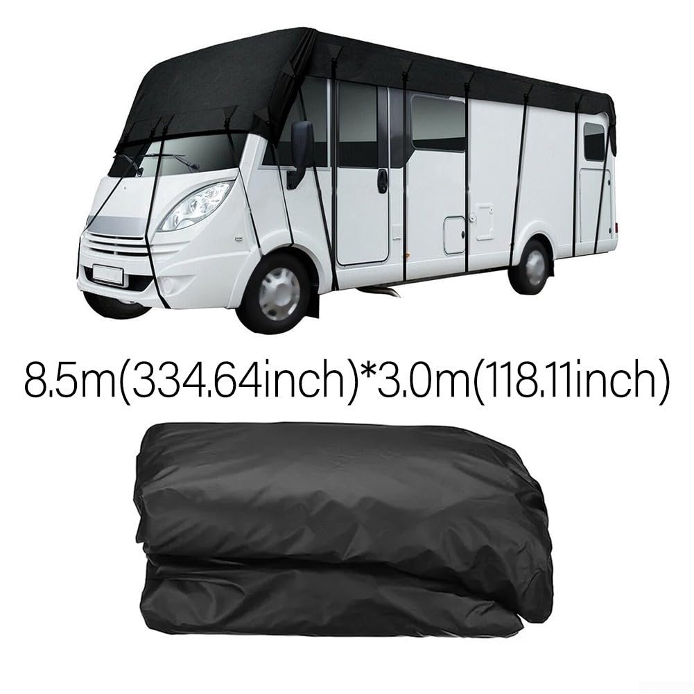 Strapazierfähige Dachschutzabdeckung für Wohnmobile und LKWs, wasserdichte Plane mit Reißfestigkeit, perfekt für Gartenmöbel und Yachten (8,5 x 3 Meter) von JoyousMall