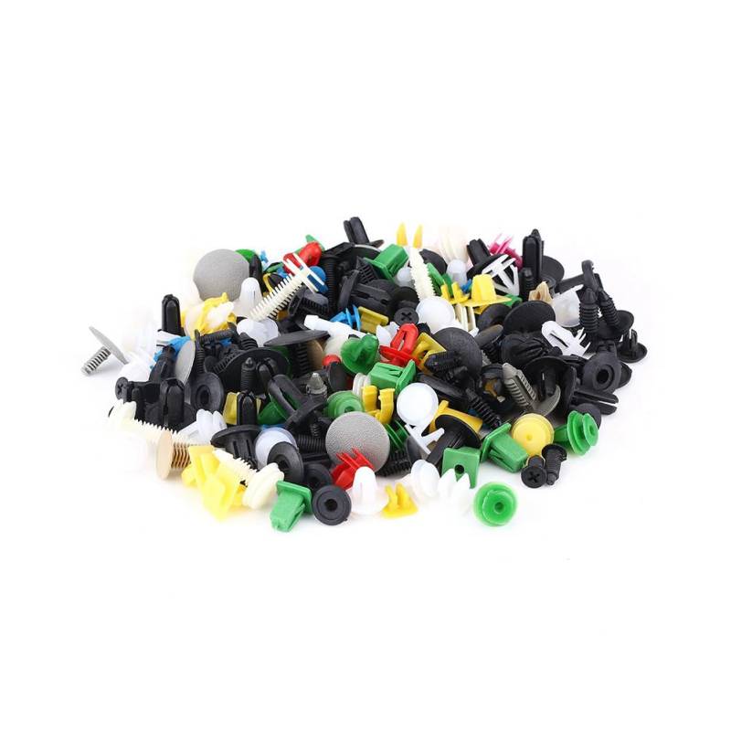 200 Stück Befestigungsclips Auto Befestigung Clips, Car Retainer Kit Karosserie Kunststoffnieten Befestigungssatz Türverkleidung Nylon Stoßstange Spreiznieten Klammern Innenverkleidung Clips von Tiiyee