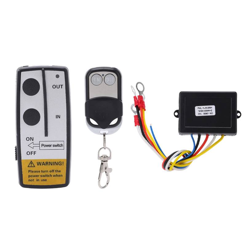 Drahtlose Windensteuerung, DC 12V 24V Fernbedienung Automatische Windensteuerung Winden Drahtloses Fernbedienungs Kit Schlüssel Garagentor Boot Schalter Handset Wasserdicht Rc Seilwinde Zubehör von Joyzan