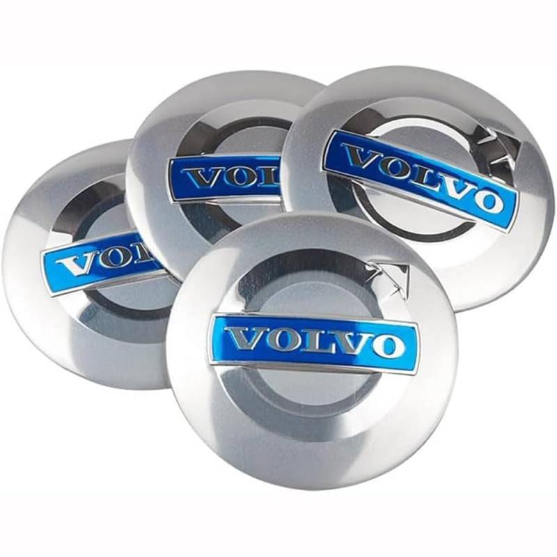4 Stück Auto Radnabenkappen Aufkleber für Volvo 56mm,Felgendeckel Nabendeckel Radnabendeckel Wasserdicht Staubdicht Dekorative Zubehör,A von JsjjQf