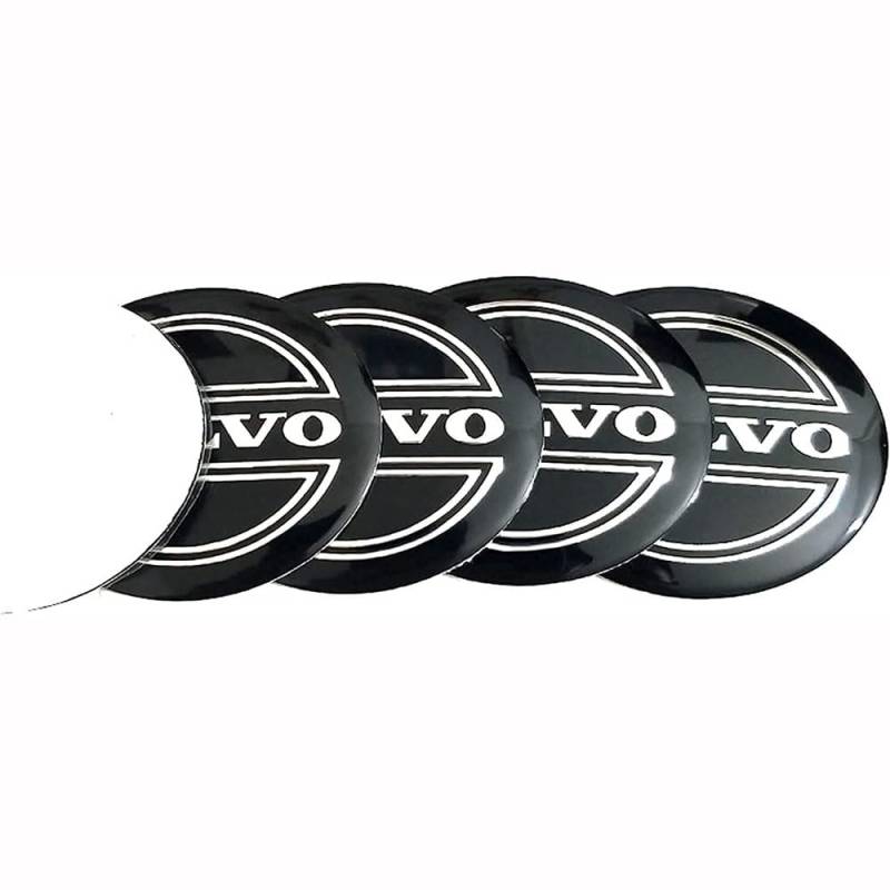 4 Stück Auto Radnabenkappen Aufkleber für Volvo 56mm,Felgendeckel Nabendeckel Radnabendeckel Wasserdicht Staubdicht Dekorative Zubehör von JsjjQf
