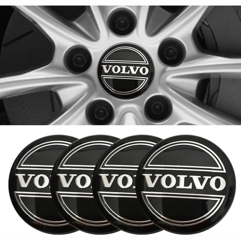 4 Stück Auto Radnabenkappen Aufkleber für Volvo S90 S60 XC60 XC40 XC90 V40 V60 S60 S80 56mm,Felgendeckel Nabendeckel Radnabendeckel Wasserdicht Staubdicht Dekorative Zubehör von JsjjQf