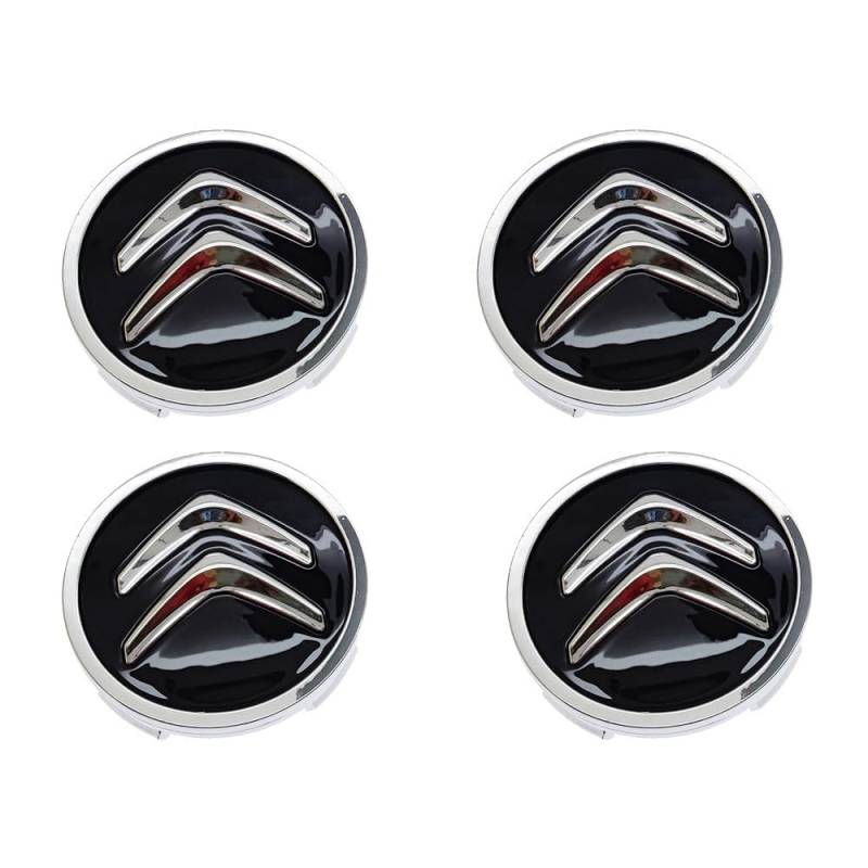 4 Stück Auto Radnabenkappen für Citroen Jumpy III/3 M 2016-2025 60mm,Felgendeckel Nabendeckel Radnabendeckel Wasserdicht Staubdicht Dekorative Zubehör,A von JsjjQf
