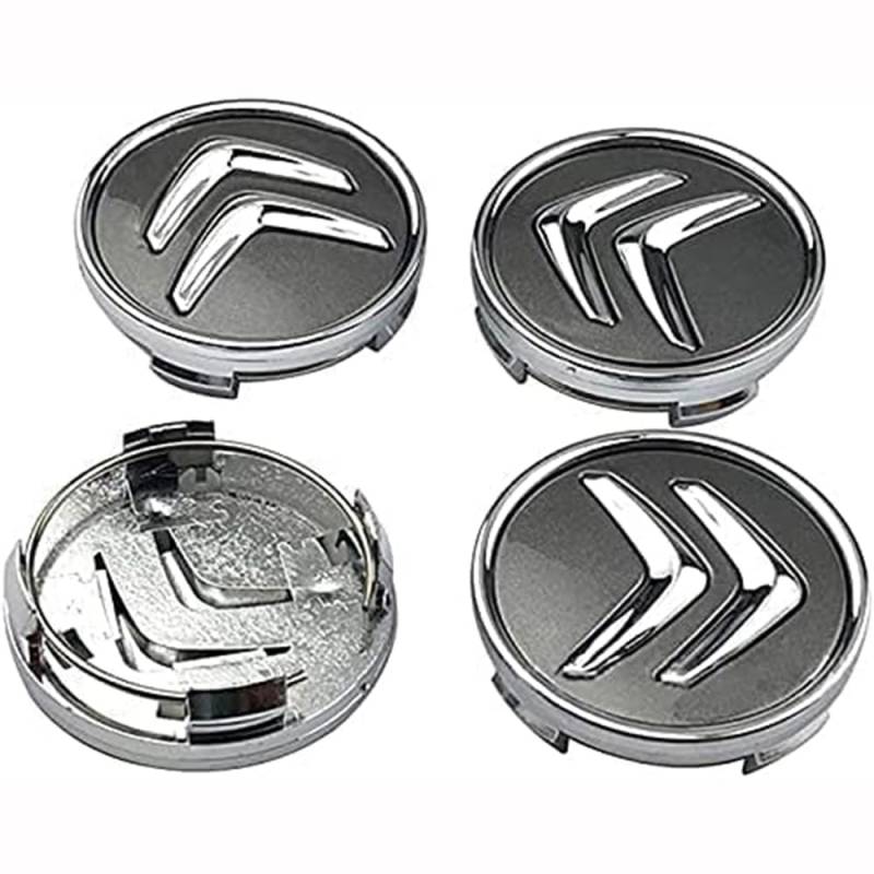 4 Stück Auto Radnabenkappen für Citroen Xsara C3 C4 C5 C6 DS DS3 DS4 DS5 DS6 60MM,Felgendeckel Nabendeckel Radnabendeckel Wasserdicht Staubdicht Dekorative Zubehör,C von JsjjQf