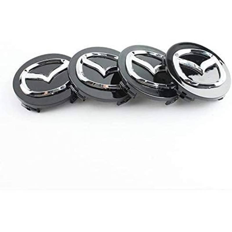 4 Stück Auto Radnabenkappen für Mazda Speed MS MX3 CX3 CX5 2 3 6 323 626 RX8 RX7 56mm,Felgendeckel Nabendeckel Radnabendeckel Wasserdicht Staubdicht Dekorative Zubehör von JsjjQf