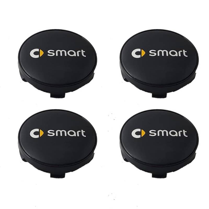 4 Stück Auto Radnabenkappen für Smart Fortwo Forfour 450 451 454 453 60MM,Felgendeckel Nabendeckel Radnabendeckel Wasserdicht Staubdicht Dekorative Zubehör,B von JsjjQf