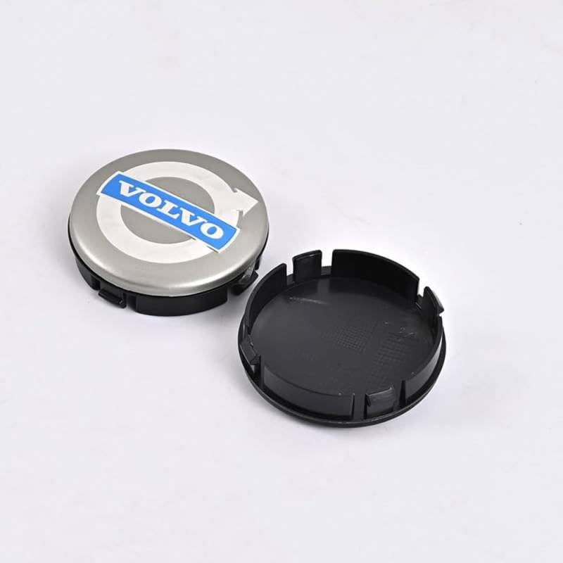 4 Stück Auto Radnabenkappen für Volvo XC60 2009-2017 64MM,Felgendeckel Nabendeckel Radnabendeckel Wasserdicht Staubdicht Dekorative Zubehör,D von JsjjQf