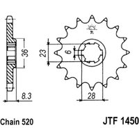 Kettenrad hinten JT JTF1450,14 von Jt