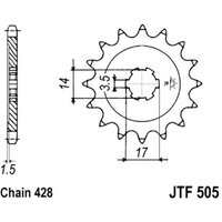 Kettenrad hinten JT JTF505,14 von Jt