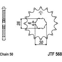 Kettenrad hinten JT JTF568,15 von Jt