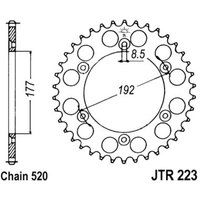 Kettenrad hinten JT JTR223,52 von Jt