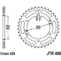 Kettenrad hinten JT JTR468,34 von Jt